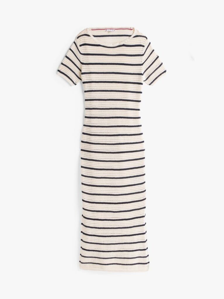 Multi Pointelle Crochet Maxi Jumper Dress  Women