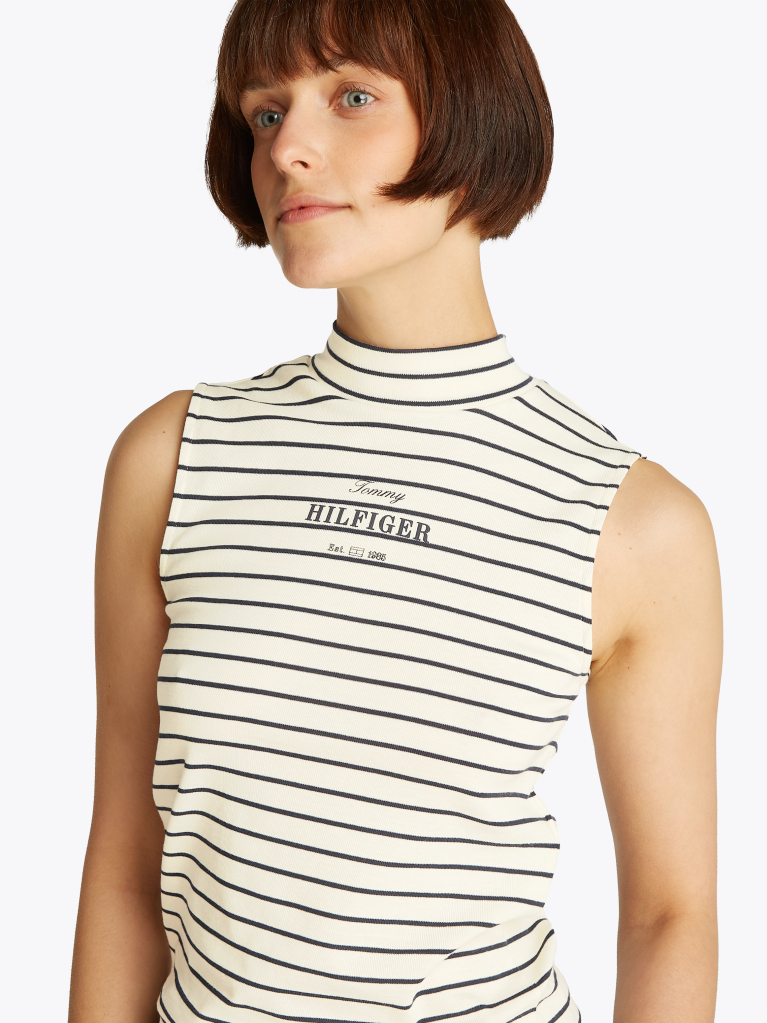Multi Slim Fit Stripe Top  Women