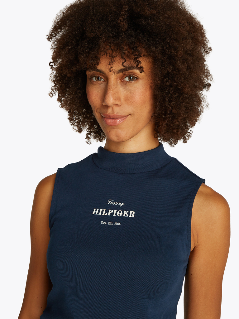 Blue Slim Fit Stripe Top  Women