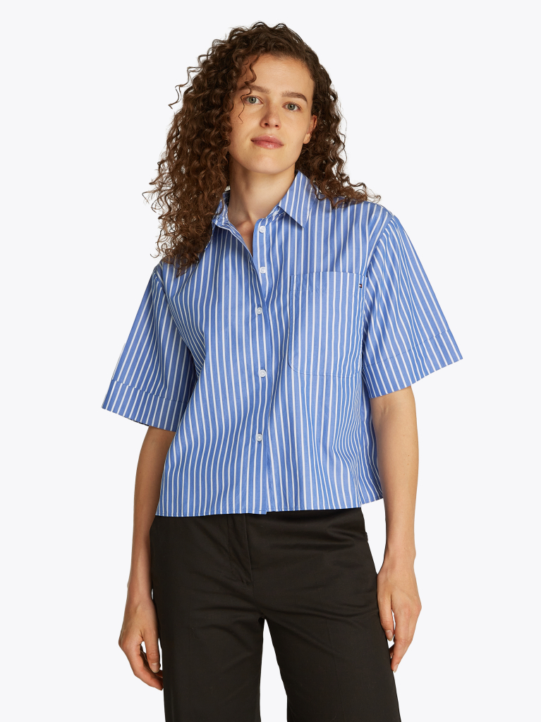 Multi Poplin Boxy Fit Shirt  Women