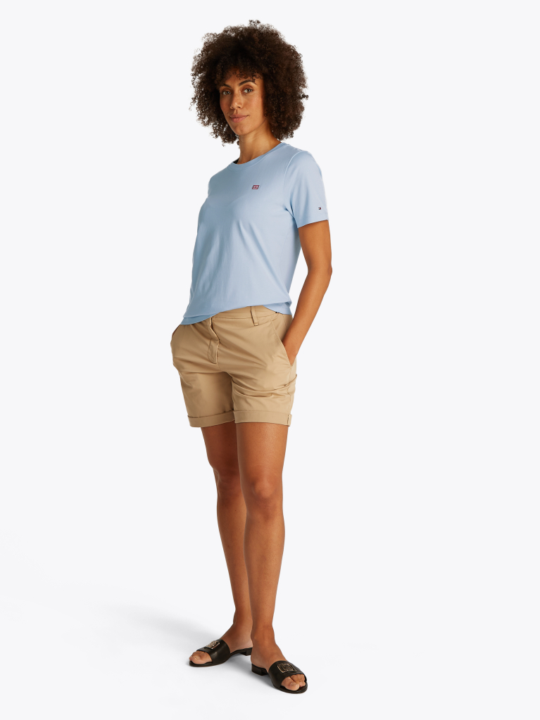 Μπλε T-Shirt Με Σημαιάκι Σε Αντίθεση  Γυναίκες
