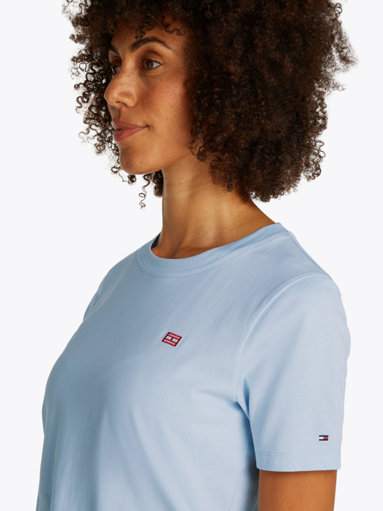 Μπλε T-Shirt Με Σημαιάκι Σε Αντίθεση  Γυναίκες