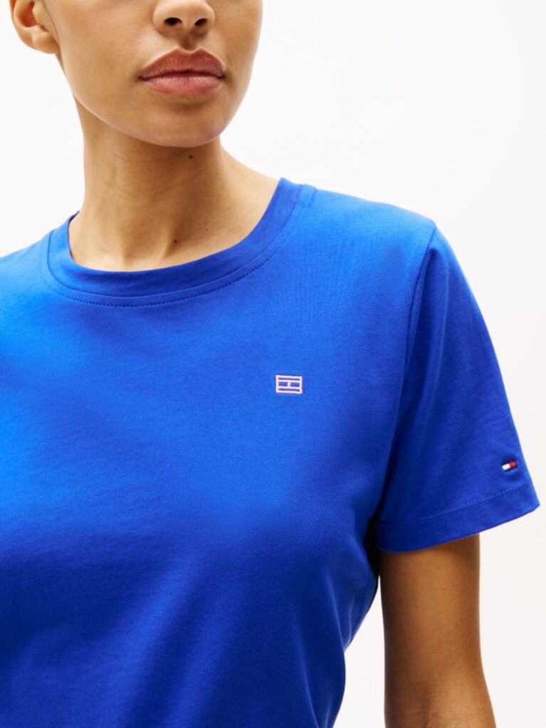 Μπλε T-Shirt Με Σημαιάκι Σε Αντίθεση  Γυναίκες