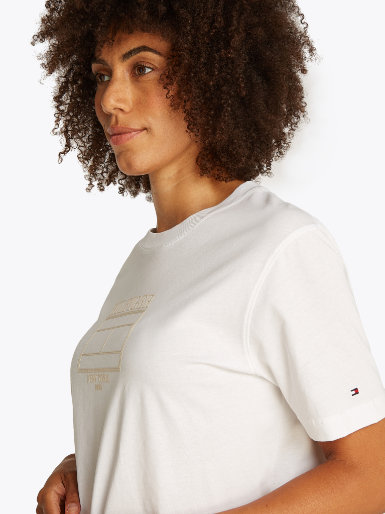 Άσπρο T-Shirt Με Λογότυπο  Γυναίκες