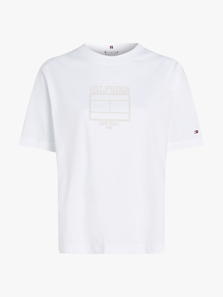 Άσπρο T-Shirt Με Λογότυπο  Γυναίκες