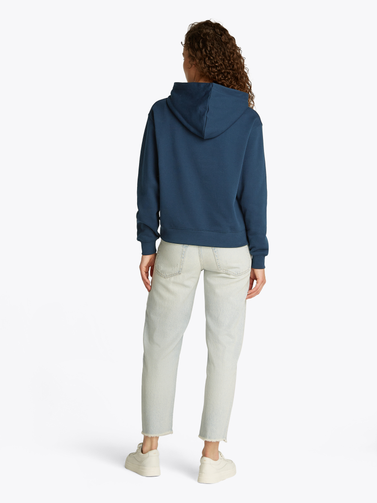 Μπλε Hoody Με Κεντητό Σημαιάκι  Γυναίκες
