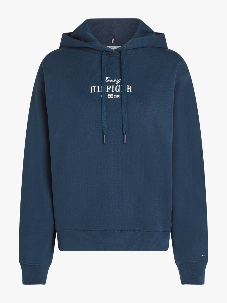 Μπλε Hoody Με Κεντητό Σημαιάκι  Γυναίκες