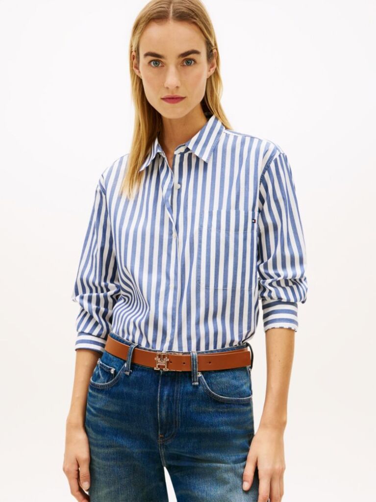 Multi Oversized Fit Poplin Shirt  Women