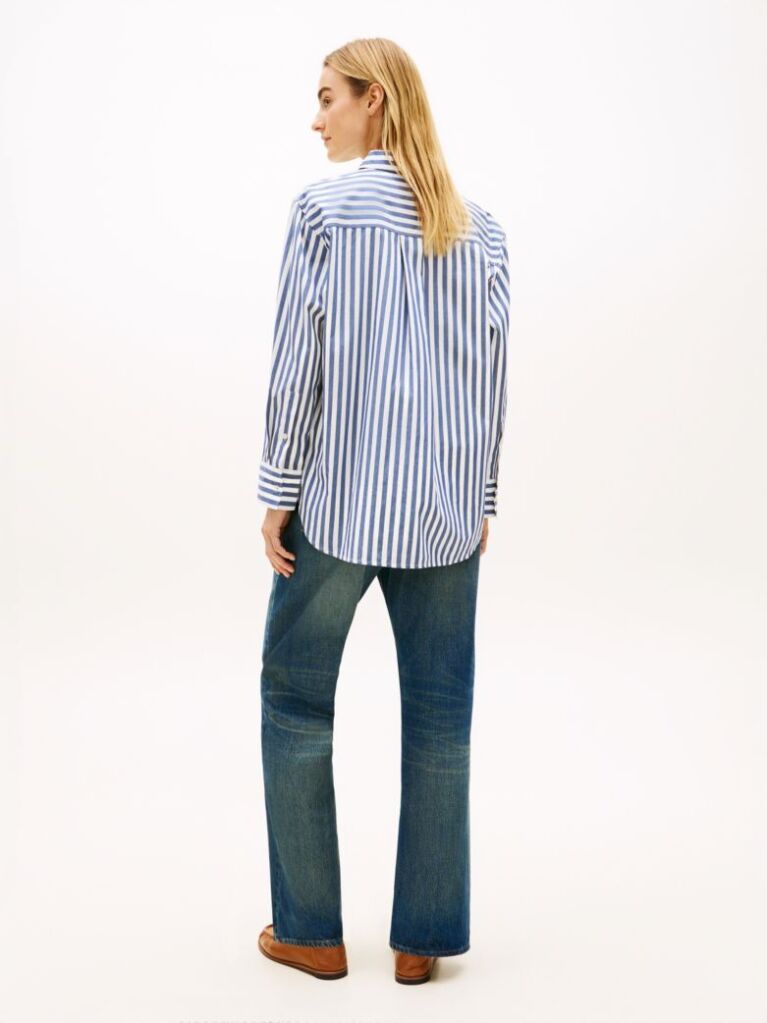 Multi Oversized Fit Poplin Shirt  Women