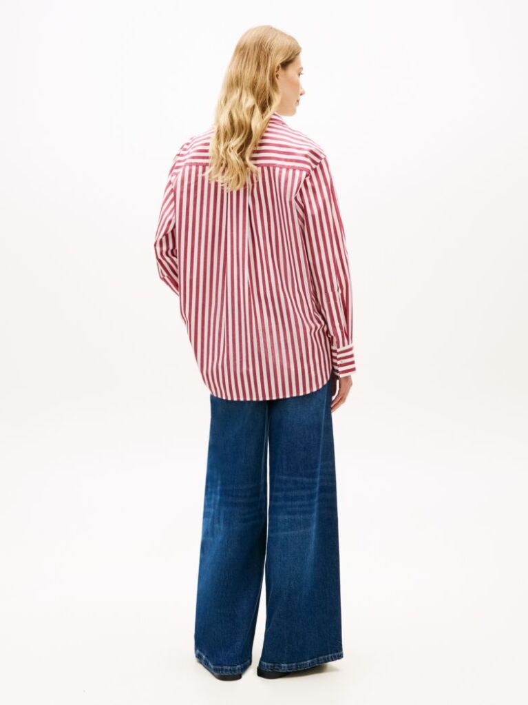 Multi Oversized Πουκάμισο Από Ποπλίνα  Γυναίκες