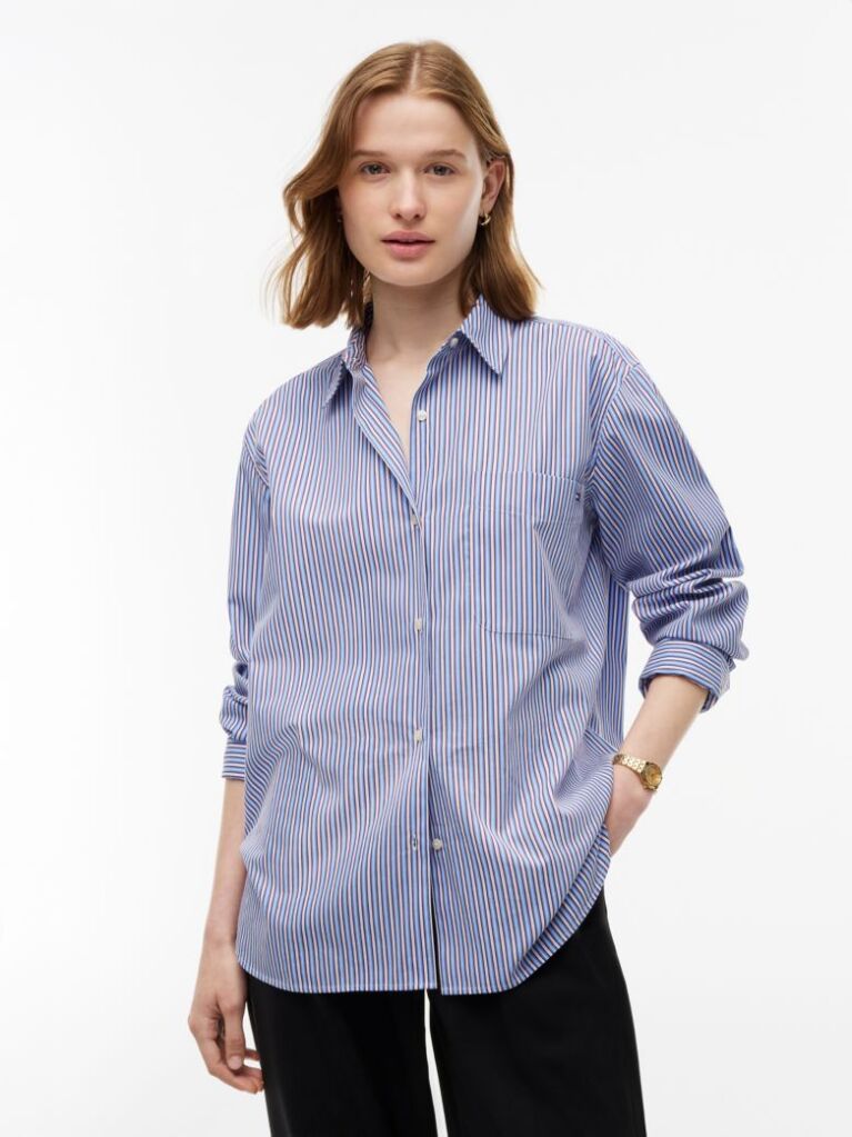 Multi Oversized Fit Poplin Shirt  Women