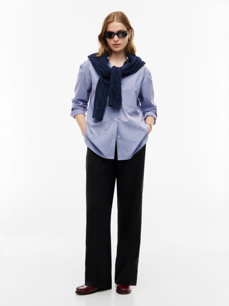 Multi Oversized Fit Poplin Shirt  Women