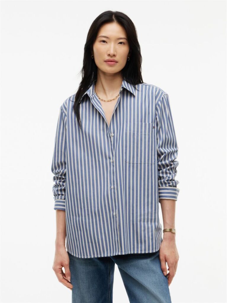 Multi Oversized Fit Poplin Shirt  Women