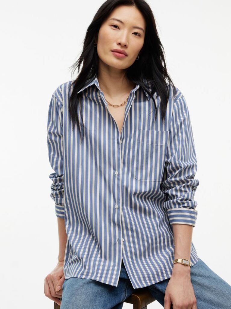 Multi Oversized Fit Poplin Shirt  Women