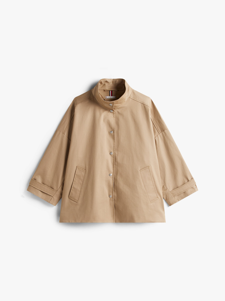 Beige Water Repellent Oversized Car Coat  Women