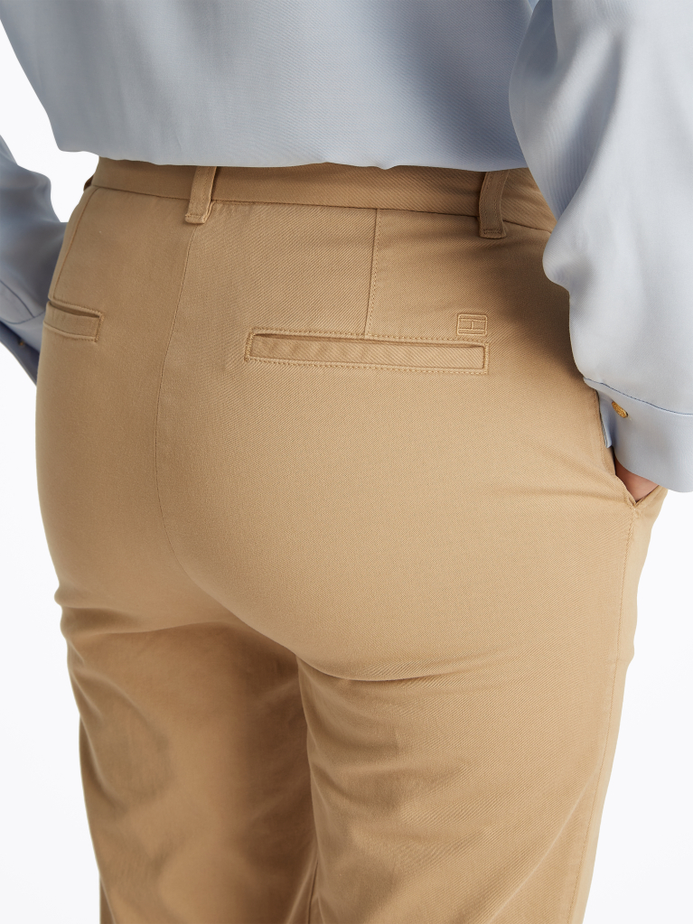 Beige Slim Fit Chinos  Women