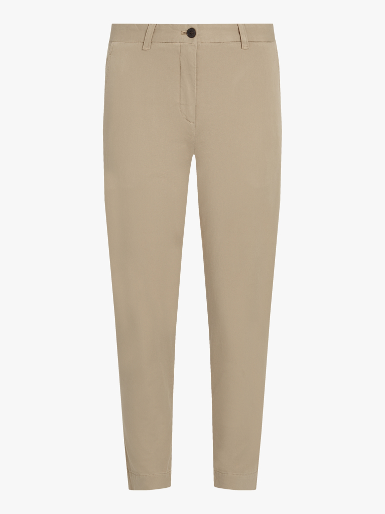 Beige Slim Fit Chinos  Women