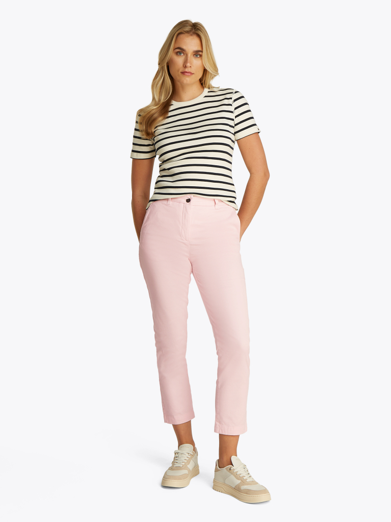 Pink Slim Fit Chinos  Women