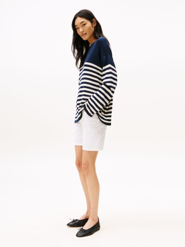 White White Mid Rise Denim Shorts  Women