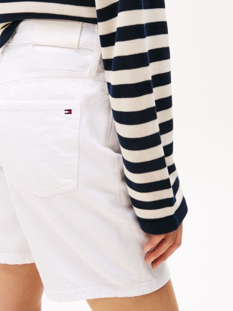 White White Mid Rise Denim Shorts  Women