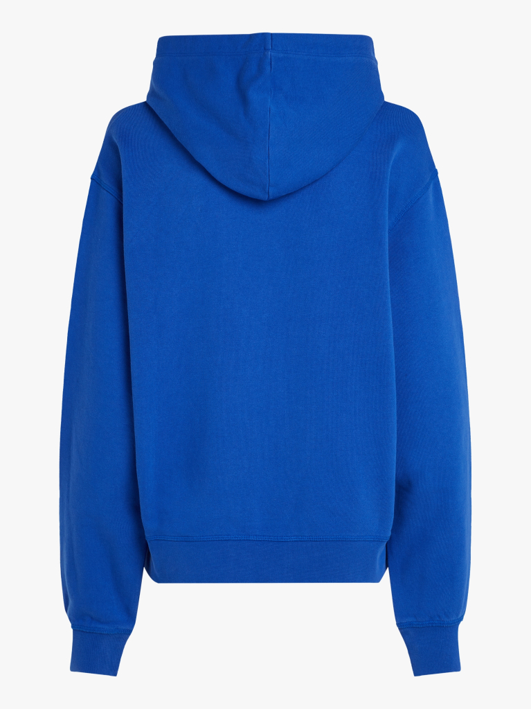 Blue Contrast Hilfiger Flag Embroidery Hoody  Women