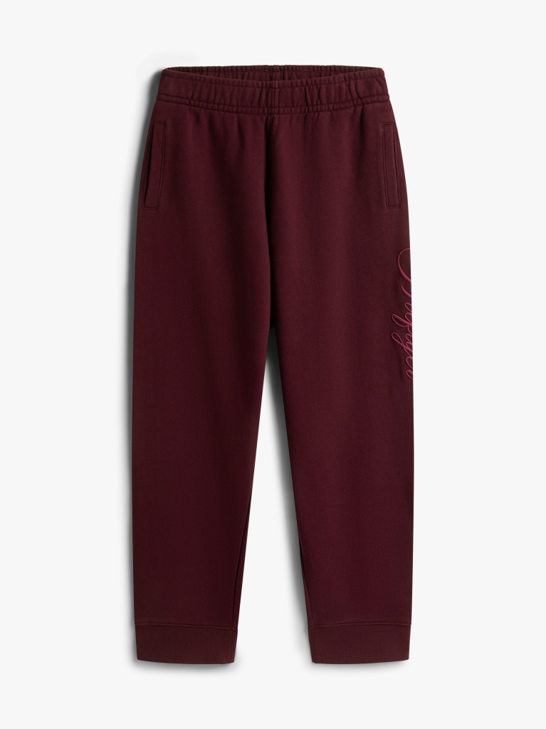 Red Logo Embroidery Cuffed Joggers  Women