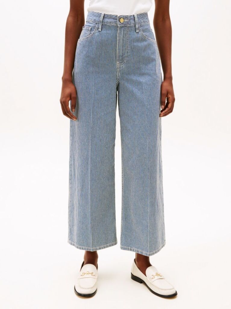 Multi Stripe High Rise Wide Leg Jeans  Women