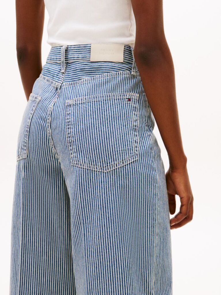 Multi Stripe High Rise Wide Leg Jeans  Women