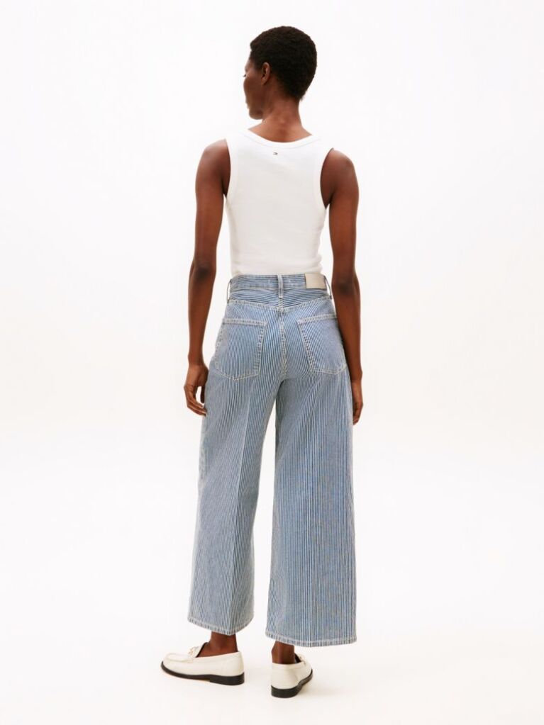 Multi Stripe High Rise Wide Leg Jeans  Women