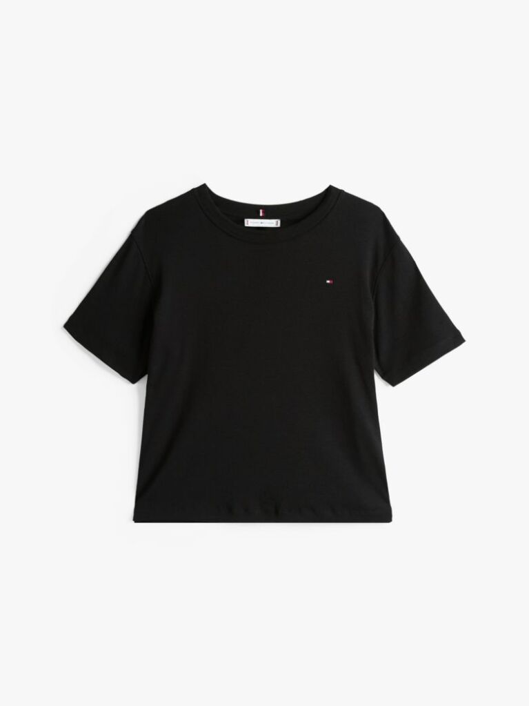 Μαύρο Άνετο T-Shirt Με Λογότυπο  Γυναίκες