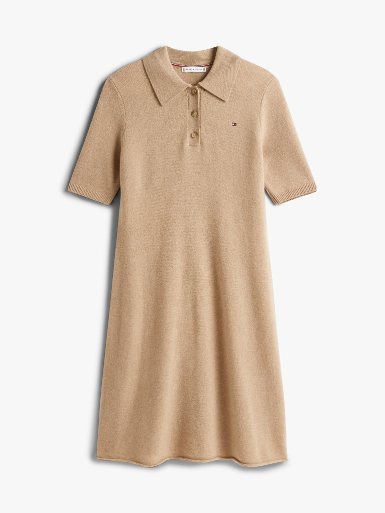 Brown Soft Wool Fit And Flare Mini Dress  Women