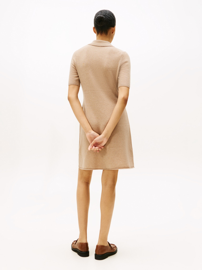 Brown Soft Wool Fit And Flare Mini Dress  Women