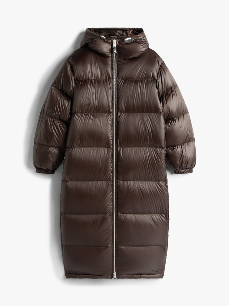 Brown Ultra Lightweight Down Ripstop Puffer Coat  Women