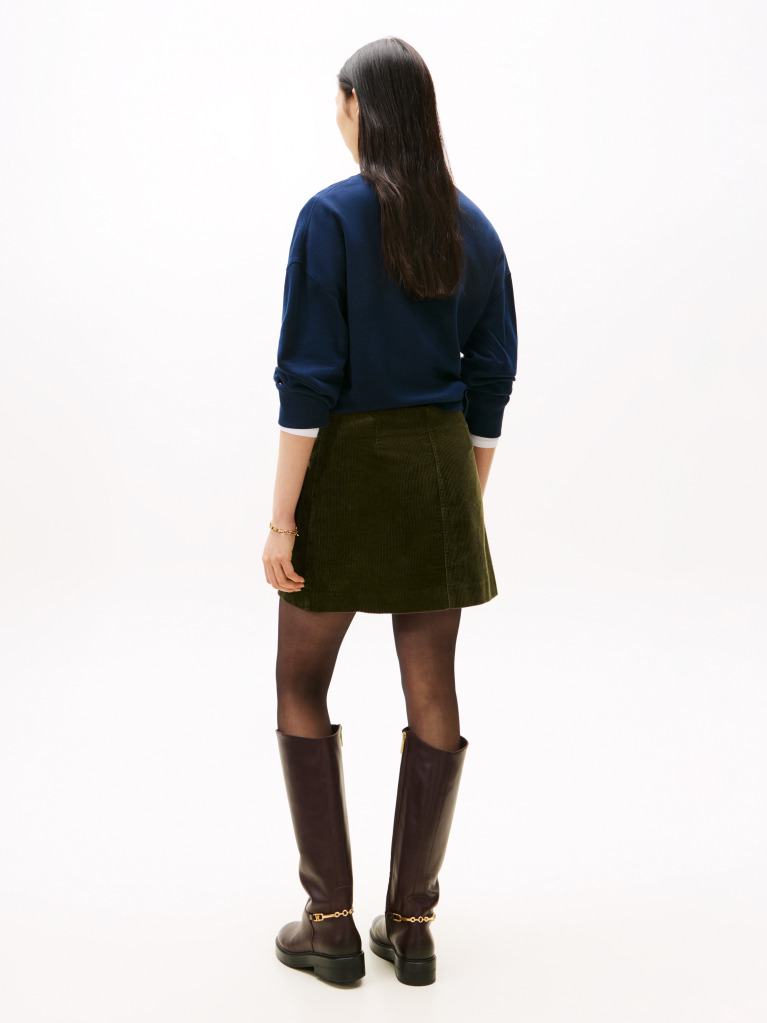 Green Cargo Pocket Corduroy Mini Skirt  Women