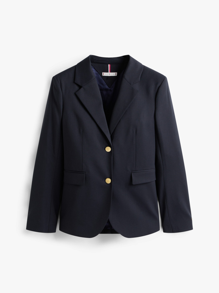 Blue Regular Fit Timeless Wool Blend Blazer  Women