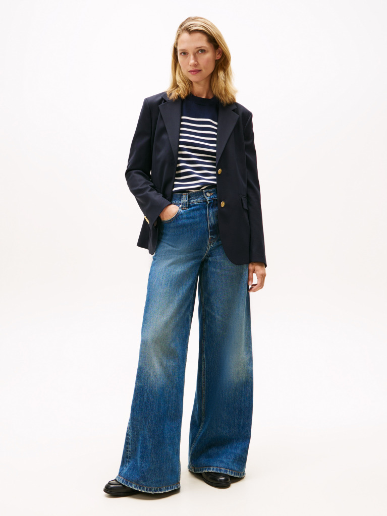 Blue Regular Fit Timeless Wool Blend Blazer  Women