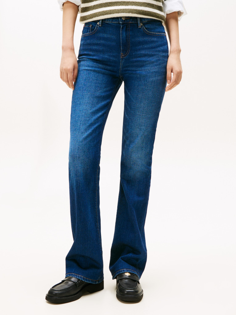 Μπλε Bootcut Τζιν Με Ξεθωριασμένο Φινίρισμα Και Κανονική Μέση  Γυναίκες