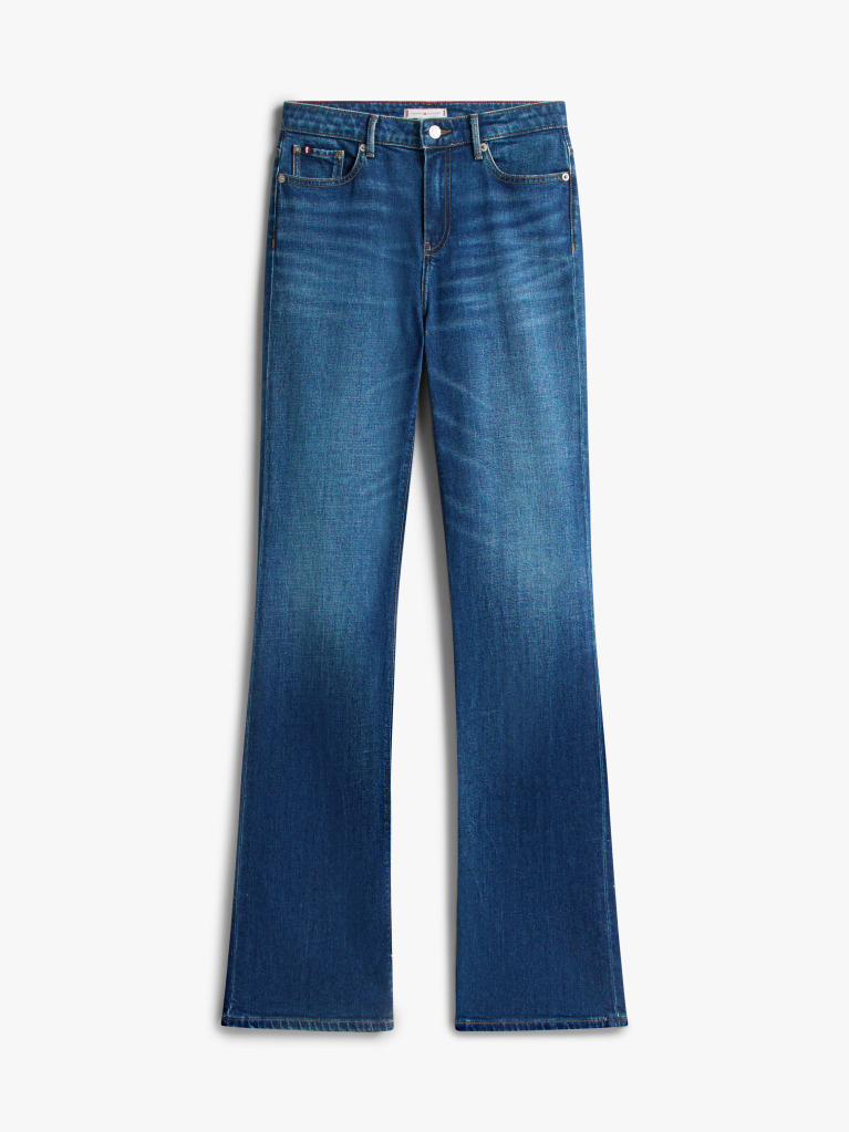 Μπλε Bootcut Τζιν Με Ξεθωριασμένο Φινίρισμα Και Κανονική Μέση  Γυναίκες