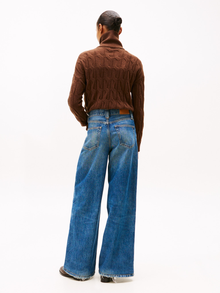 Blue 70s High Rise Wide Leg Jeans  Women