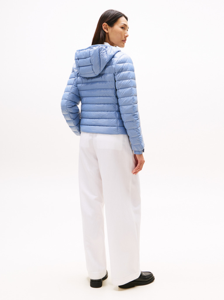 Blue Down Regular Hooded Jacket  Women