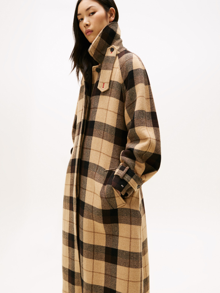 Multi Oversized Καρό Παλτό Με Ζώνη  Γυναίκες
