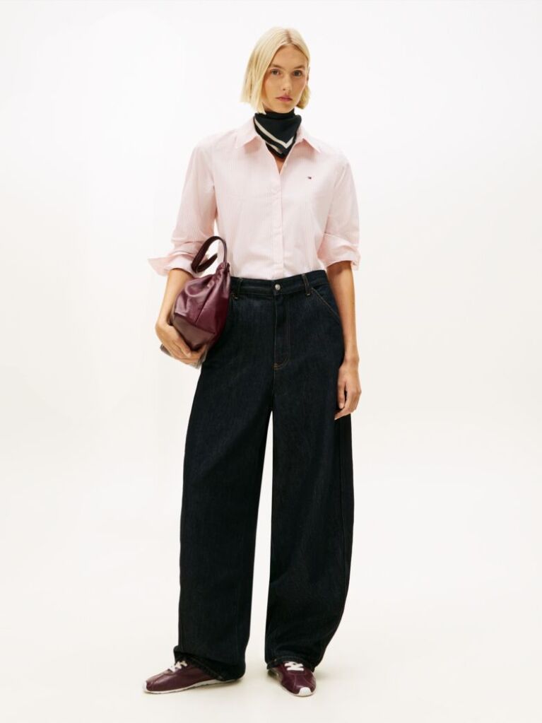 Pink Regular Fit Poplin Shirt  Women