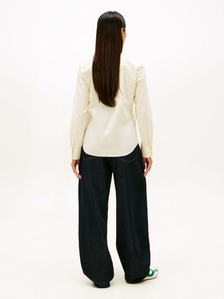 Yellow Regular Fit Poplin Shirt  Women