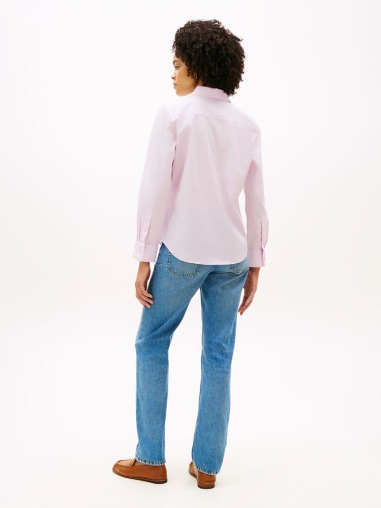 Pink Regular Fit Poplin Shirt  Women