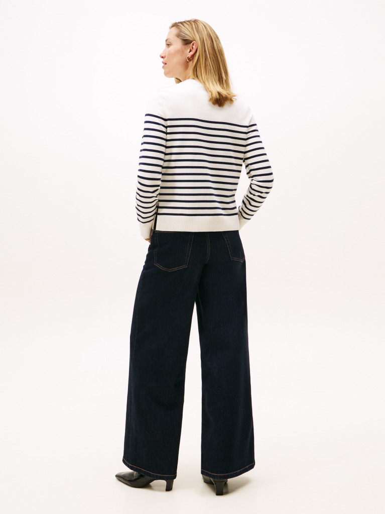 Multi Jersey Gold-Tone Button Jumper  Women