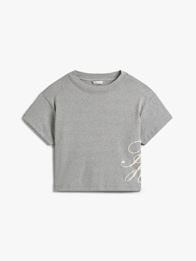 Grey Logo Appliqué Relaxed T-Shirt  Women
