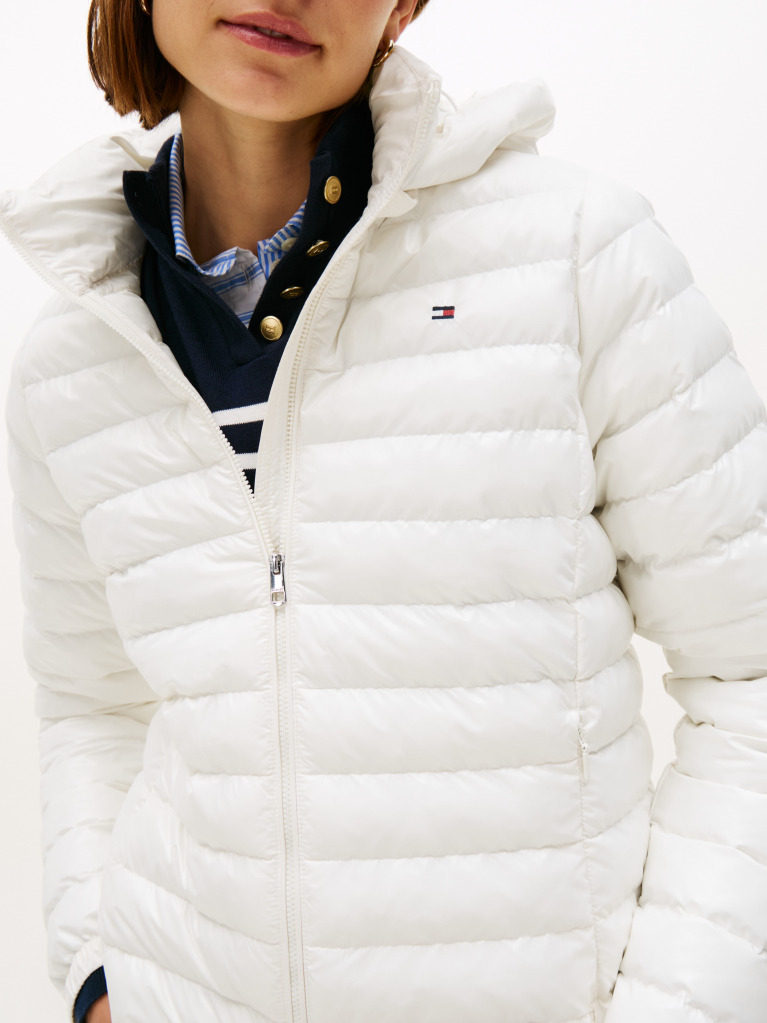 Beige Water Repellent Padded Packable Slim Jacket  Women