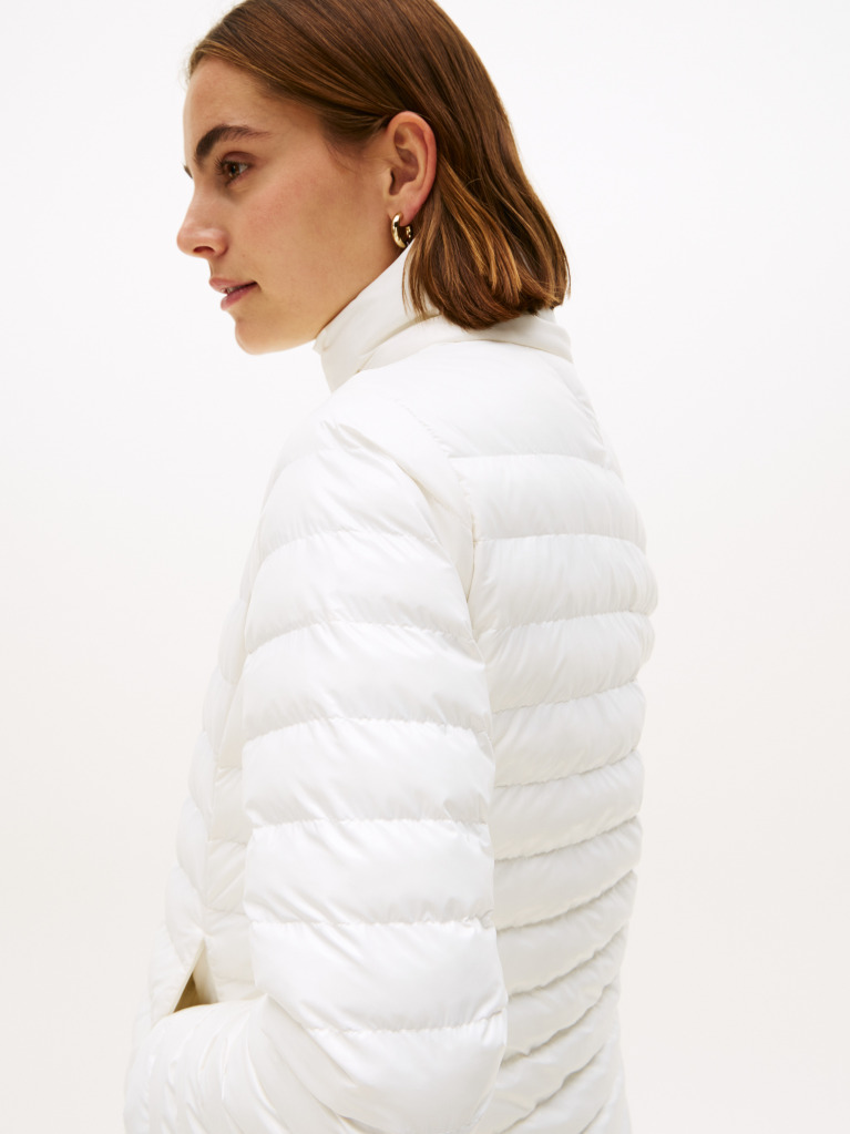 Beige Water Repellent Padded Packable Slim Jacket  Women