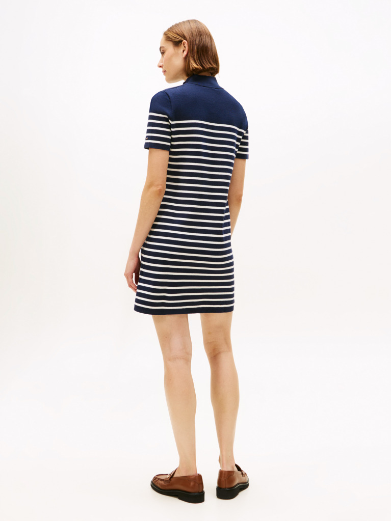 Multi Jersey Mock Neck Mini Jumper Dress  Women