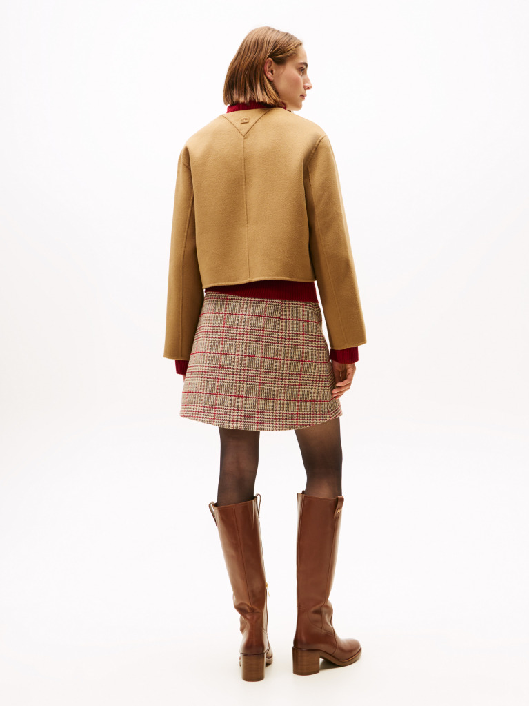 Khaki Double-Faced Wool Blend Jacket  Women